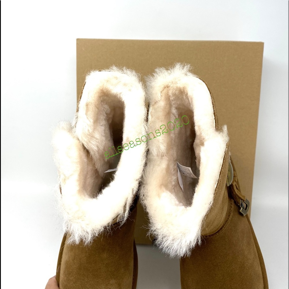 UGG Bailey Button Charm Women’s Boots Suede CheTan - Picture 5 of 10
